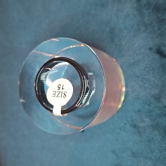 Black with Silver Stars Stainless Steel Spinner Ring Brand New In Box - Picture 5 of 7